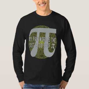 My Password Is The Last 8 Digits Of Pi Math Memes T-Shirt
