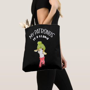 My Patronus is a Llama. Funny, Nerdy Saying. Tote Bag