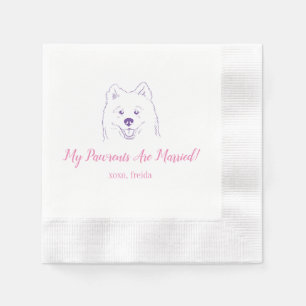 My Pawrents Are Married Samoyed Wedding Napkins