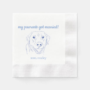 My Pawrents Got Married! Labrador Wedding Napkins
