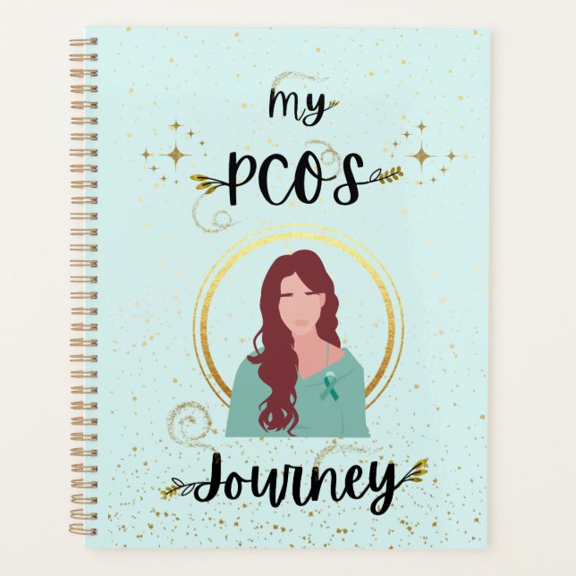 My PCOS Journey Polycystic Ovary Syndrome Teal Planner (Front)