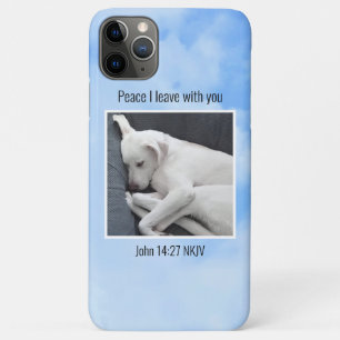My Peace I Give You Bible Verse Dog in Blue Sky Case-Mate iPhone Case
