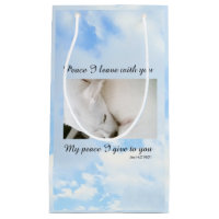  My Peace I Give You Bible Verse Dog In Clouds