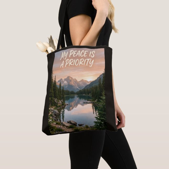 My Peace is a Priority Tote Bag (Close Up)