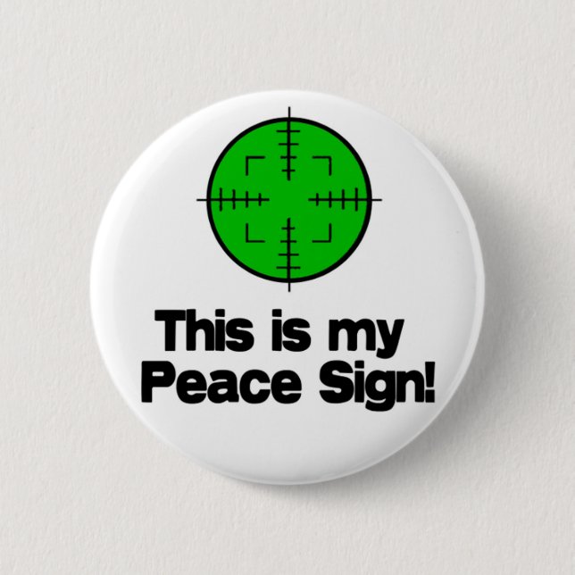 My Peace Sign! 6 Cm Round Badge (Front)