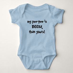 my pee-pee is BIGGER than yours! Baby Bodysuit