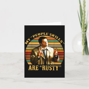 My People Skills Are Rusty Vintage Card