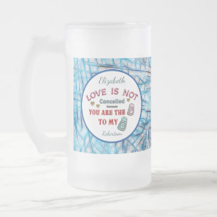 My Pepper To Your Salt Love Frosted Glass Beer Mug