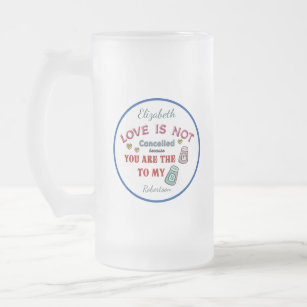 My Pepper To Your Salt Love Personalise Frosted Glass Beer Mug