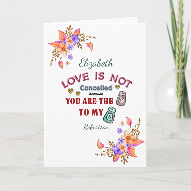 My Pepper To Your Salt Valentine's Day Card (Front)