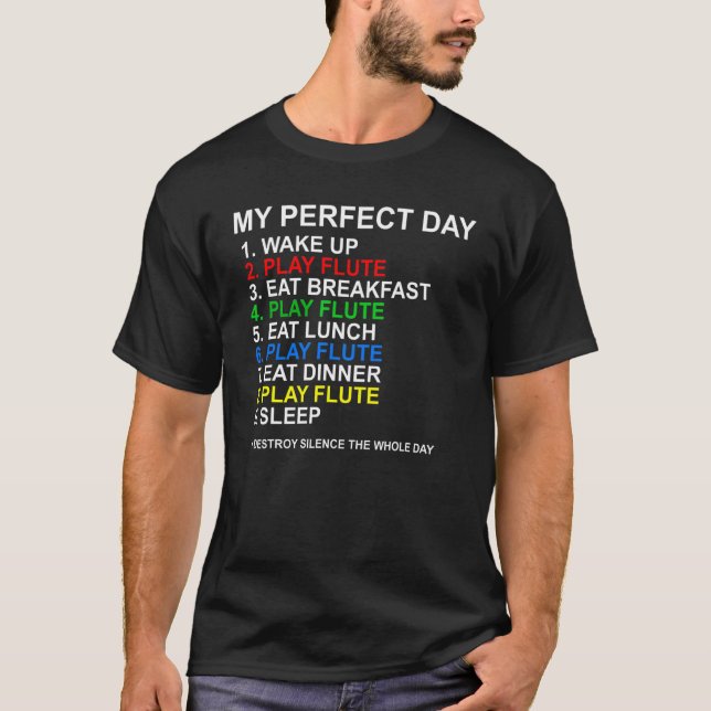 My Perfect Day Flute I Destroy Silence T-Shirt (Front)