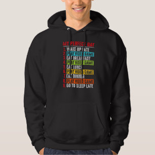 My Perfect Day Funny Gamer Video Games Boys Teens  Hoodie