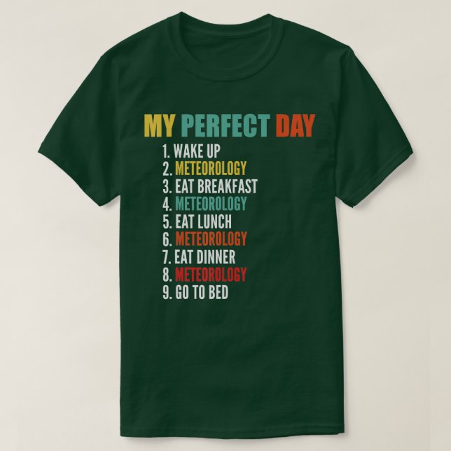 My Perfect Day Funny Meteorology   1  T-Shirt (Design Front)