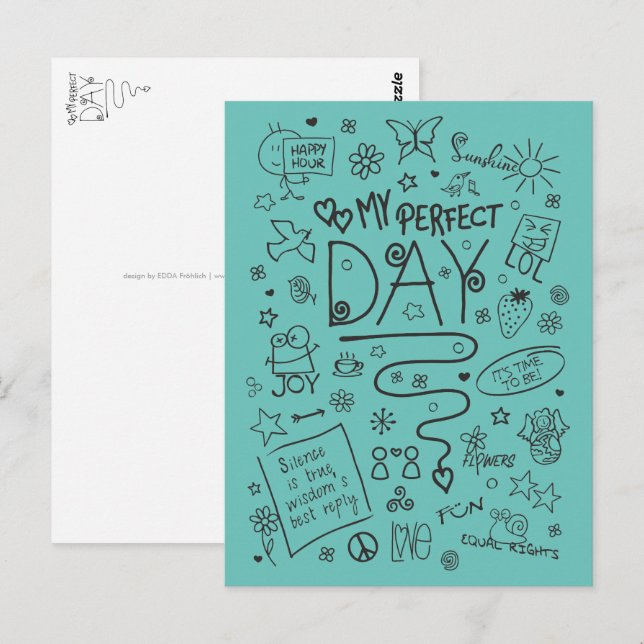 My Perfect Day - Positive Thinking 2 Postcard (Front/Back)
