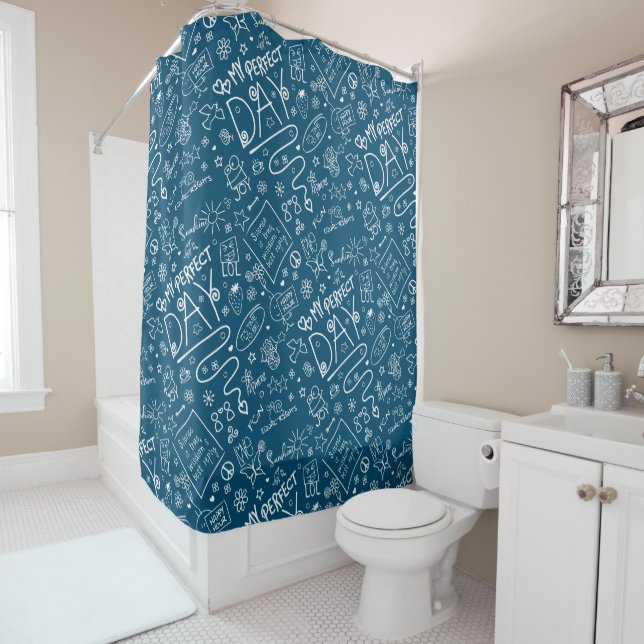 My Perfect Day - Positive Thinking 2a Shower Curtain (In Situ)