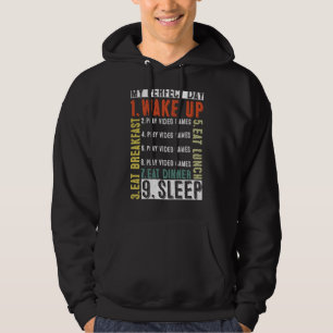 My Perfect Day With Video Games Funny For Cool Gam Hoodie