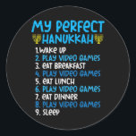 My Perfect Hanukkah Video Game Chanukah Jew Men Bo Classic Round Sticker<br><div class="desc">My Perfect Hanukkah Video Game Chanukah Jew Men Boys Kids</div>