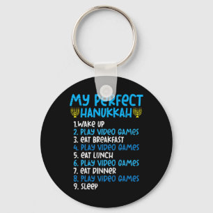 My Perfect Hanukkah Video Game Chanukah Jew Men Bo Key Ring