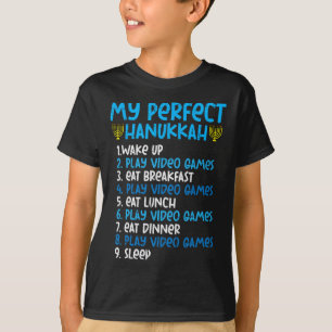 My Perfect Hanukkah Video Game Chanukah Jew Men Bo T-Shirt