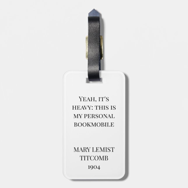 My Personal Bookmobile Luggage Tag (Back Vertical)