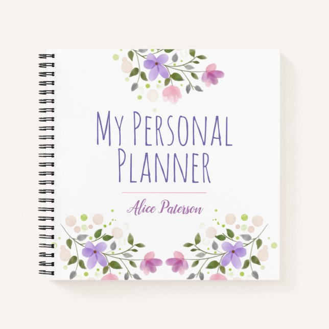 My Personal Planner with Owner's Name Notebook (Front)