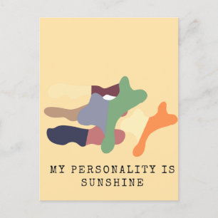 My Personality is Sunshine Holiday Postcard