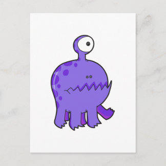 my pet cyclops monster purple postcard