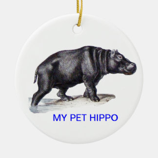 MY PET HIPPO CERAMIC TREE DECORATION
