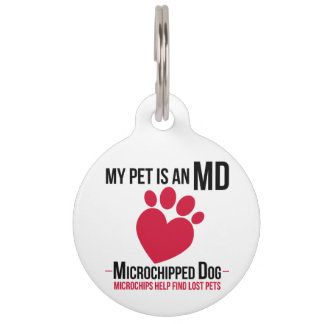 "My Pet is an MD" Pet ID Tag
