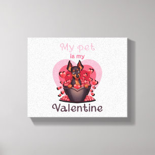 My pet is my Valentine, no 25 Classic T-Shirt Canvas Print