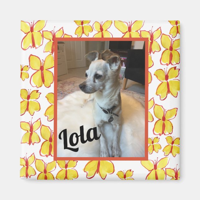 My Pet Personalised Framed Photo Magnet (Front)