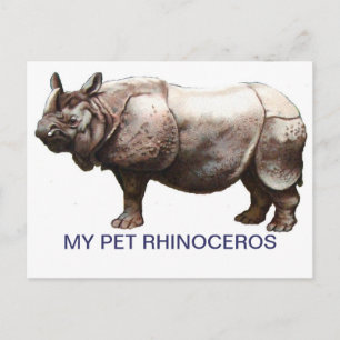 MY PET RHINOCEROS POSTCARD