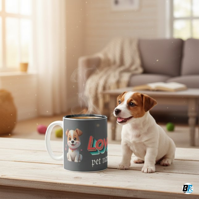 My Pet Special Minimalist –Personalised Gift Two-Tone Coffee Mug (Creator Uploaded)