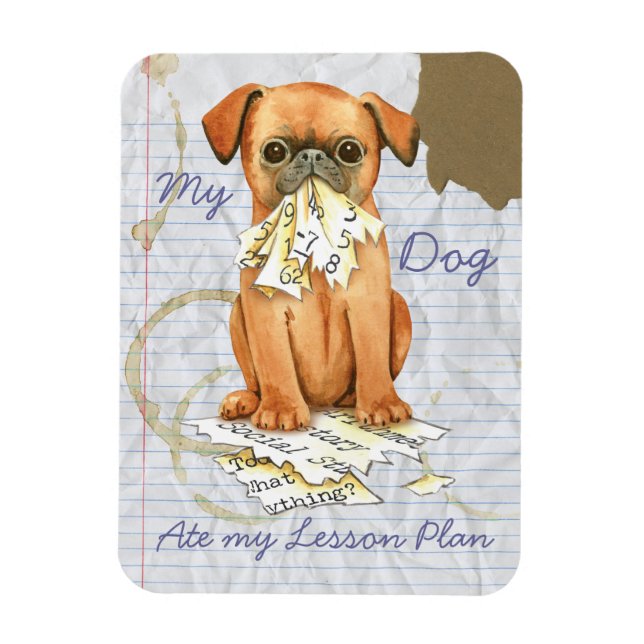 My Petit Brabancon Ate My Lesson Plan Magnet (Vertical)