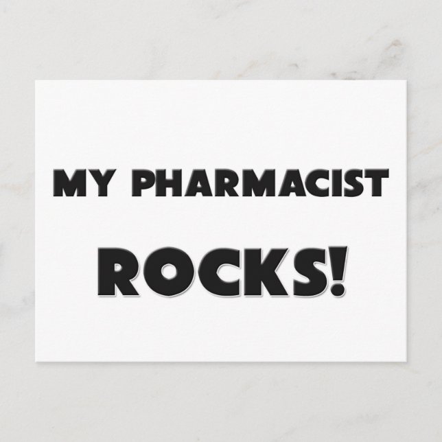 MY Pharmacist ROCKS! Postcard (Front)