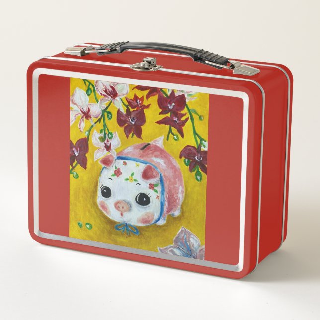 My Piggy Bank-pigpig reggaepainting-Metal Lunchbox (Front)