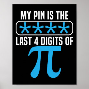 My Pin Is The Last 4 Digits Of Pi Day Math Lover M Poster