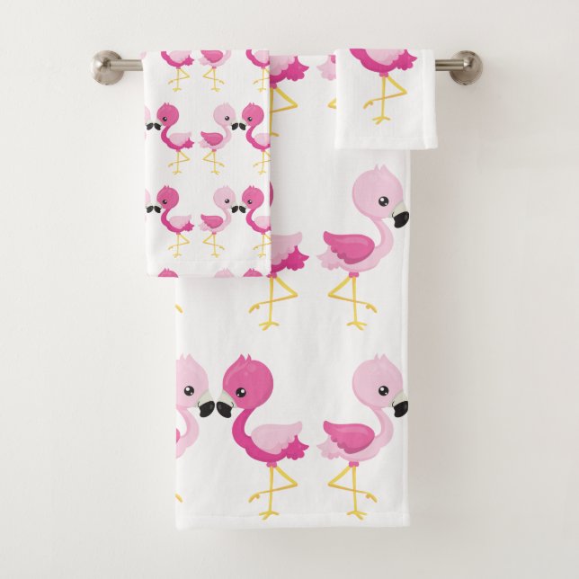 My Pink Flamingo Bath Towel Set (Insitu)