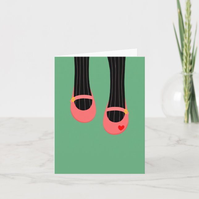 My pink shoes Greeting Card (Front)
