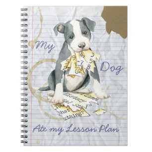 My Pit Bull Ate My Lesson Plan Spiral Notebook