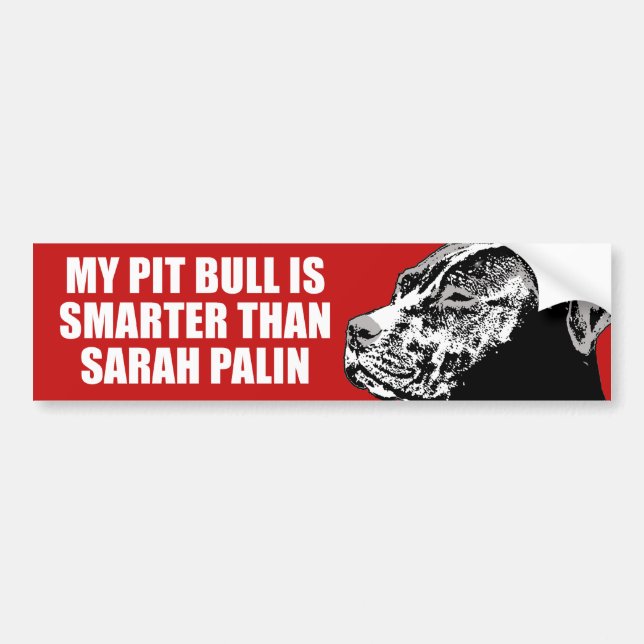 MY PIT BULL IS SMARTER BUMPERSTICKER BUMPER STICKER (Front)
