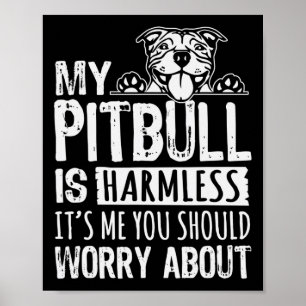 My Pitbull Is Harmless its Me You Should Worry Abo Poster