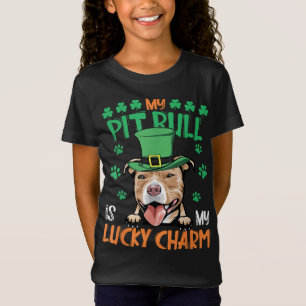 My Pitbull Is My Lucky Charm Irish St Patricks Day T-Shirt