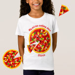 My Pizza Eating Shirt Personalised<br><div class="desc">Add your own name to this adorable pizza-eating shirt. If you love pizza,  then why not enjoy it wearing this fun cartoon pizza T-shirt.</div>