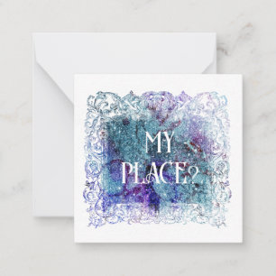 *~*  MY PLACE?  Relationship AP62 Flat Note Card