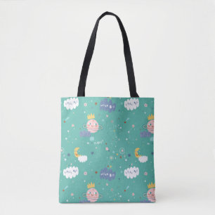 My Planet Dream Big Little One Pattern Tote Bag