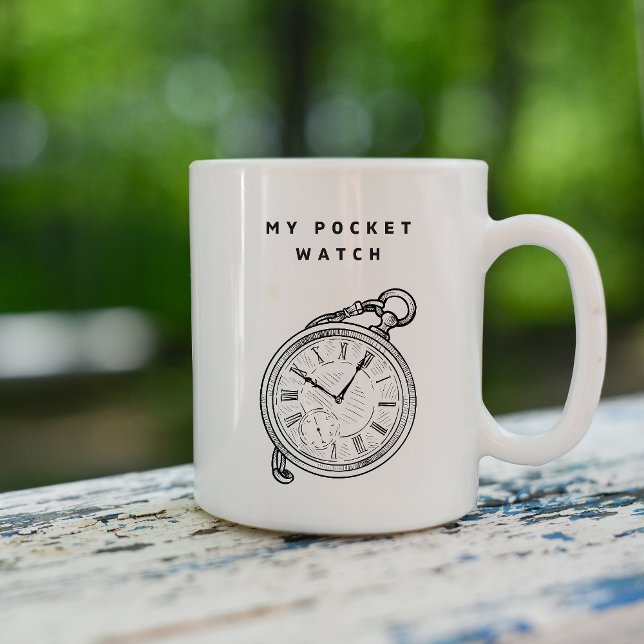 My Pocket Watch" Minimalist Time-Themed Mug (Creator Uploaded)