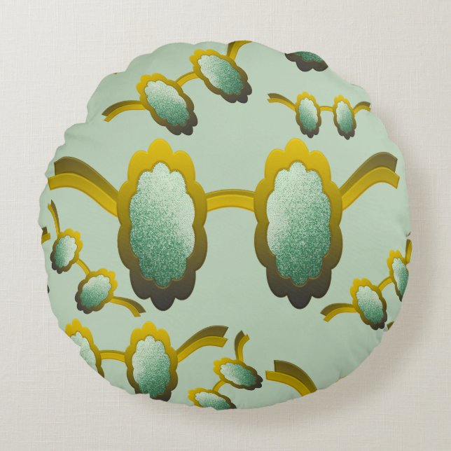 My Polarized Glasses are Ready Pattern Round Cushion (Front)