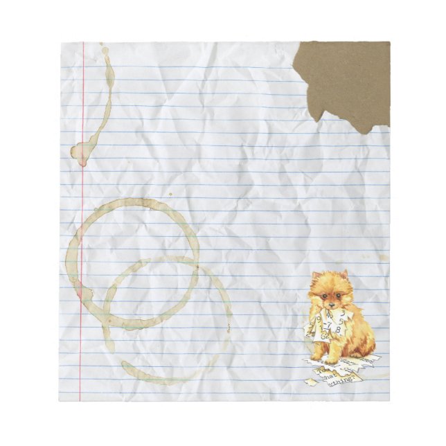My Pomeranian Ate My Lesson Plan Notepad (Front)