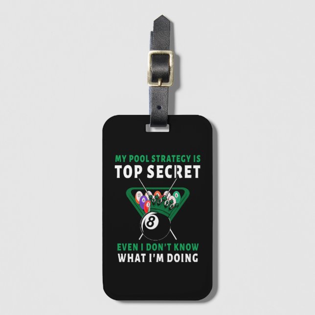 My Pool Strategy Is Even Luggage Tag (Front Vertical)
